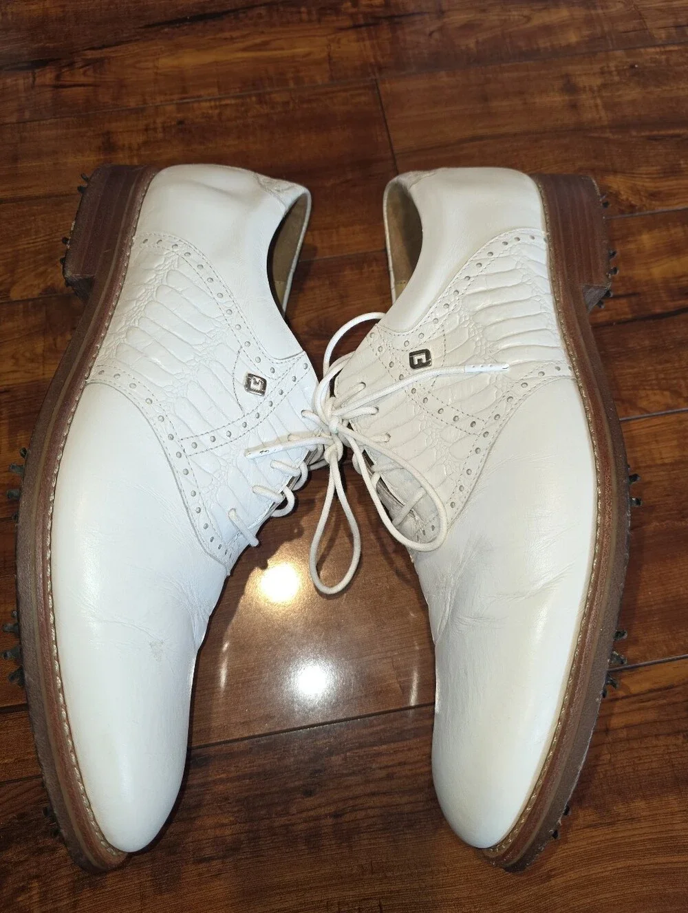 FootJoy 1857 White Leather Golf Shoes